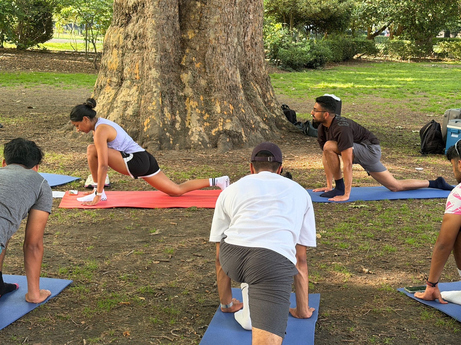 Outdoor community class in the park